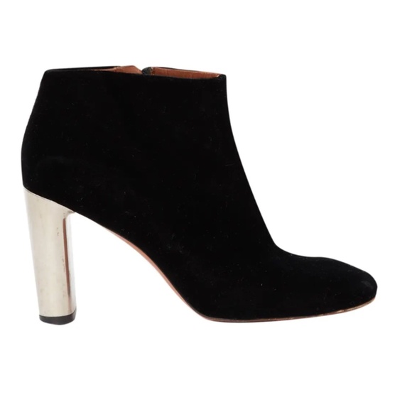 CELINE - Black Velvet BAM BAM Ankle Boots - Iconic Phoebe Philo - Size 38 - Picture 1 of 9